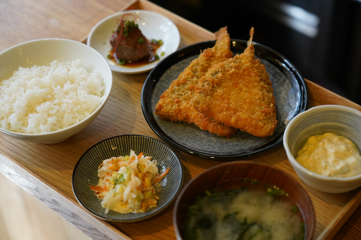 アジフライ定食